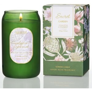 M&sense 300g Soy Scented Candles Eucalyptus Spearmint - 60 Hours Long Burning, M&sense 300g Soy Scented Candles Eucalyptus Spearmint - 60 Hours Long Burning,