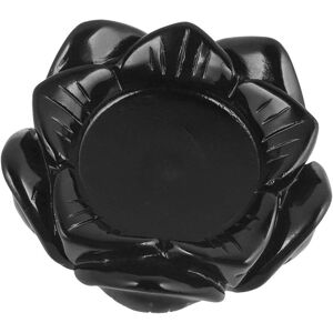 Kyeygwo Black Obsidian Tealight Candle Holder Crystal Lotus Flower Candle Light Stand S Kyeygwo Black Obsidian Tealight Candle Holder Crystal Lotus Flower Candle Light Stand S