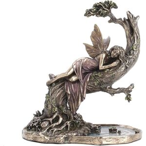 Veronese Design Forest Fairy Sleeping Bronze Figurine Veronese Design Forest Fairy Sleeping Bronze Figurine