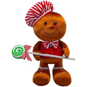 Vfm E-Store Christmas Gingerbread Man Decoration 37cm X 25cm Red X 1 Vfm E-Store Christmas Gingerbread Man Decoration 37cm X 25cm Red X 1