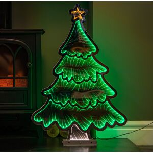 Samuel Alexander 60cm Infinity Standing Christmas Tree On Metal Base With Green Leds Samuel Alexander 60cm Infinity Standing Christmas Tree On Metal Base With Green Leds