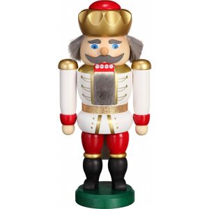 Seiffener Volkskunst German Nutcracker King White-Red, Height 20 Cm / 9 Inch, Original.. Sv 11469 New Seiffener Volkskunst German Nutcracker King White-Red, Height 20 Cm / 9 Inch, Original.. Sv 11469 New