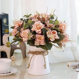 Lesing Artificial Flowers In Vase Silk Rose Flower Arrangements Fake Faux Lesing Artificial Flowers In Vase Silk Rose Flower Arrangements Fake Faux
