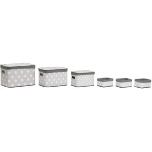 Basket Set Dkd Home Decor White Grey Bamboo Mdf Wood Stars 51 X 35 X 33 Cm Basket Set Dkd Home Decor White Grey Bamboo Mdf Wood Stars 51 X 35 X 33 Cm