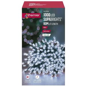 Premier 1000 Led Multi-Action Supabrights Christmas Tree Lights With Timer White Premier 1000 Led Multi-Action Supabrights Christmas Tree Lights With Timer White