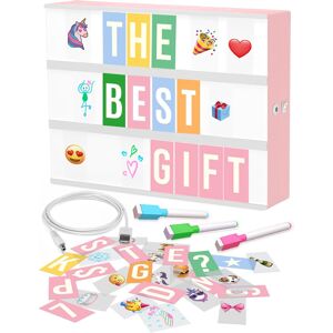 Lightbox Pink A4 With 312 Letters & Emoji & 3 Markers, Usb - Led Light Box Decor Lightbox Pink A4 With 312 Letters & Emoji & 3 Markers, Usb - Led Light Box Decor