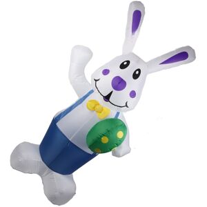 6.5ft High Easter Blue Bunny Holding Easter Egg Inflatable Yard Decoration 6.5ft High Easter Blue Bunny Holding Easter Egg Inflatable Yard Decoration