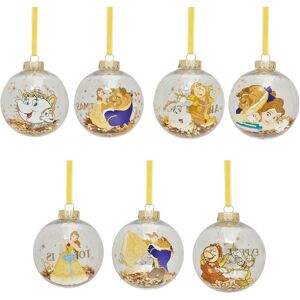 Disney Beauty And The Beast Set Of 7 Christmas Tree Baubles Gift Boxed Ornaments Disney Beauty And The Beast Set Of 7 Christmas Tree Baubles Gift Boxed Ornaments