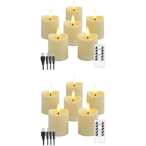 12x Led Candles, Flickering Flameless Candles,Rechargeable Candle, Real Wax7349 12x Led Candles, Flickering Flameless Candles,Rechargeable Candle, Real Wax7349