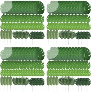 240 Pcs 6 Kinds Artificial Palm Leaves Tropical Plant Leaves Faux Monstera4660 240 Pcs 6 Kinds Artificial Palm Leaves Tropical Plant Leaves Faux Monstera4660
