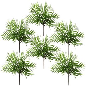 Leaf Artificial Fern Plant Realistic 40cm Artificial Bamboo Palm Bush Plant X 6 Leaf Artificial Fern Plant Realistic 40cm Artificial Bamboo Palm Bush Plant X 6
