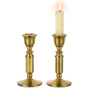 Vintage Candle Holder Bronze For Candlestick - Romadedi Set Of 2 Rustic Gold Ta Vintage Candle Holder Bronze For Candlestick - Romadedi Set Of 2 Rustic Gold Ta
