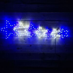 Samuel Alexander 1.2m Led Rope Light 7 Star Silhouette Christmas Decoration In Cool White & Blue Samuel Alexander 1.2m Led Rope Light 7 Star Silhouette Christmas Decoration In Cool White & Blue
