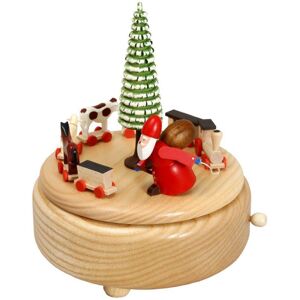 Erzgebirgische Volkskunst Drechslerei Schalling Music Box Santa Claus Natural Wxhxd 13x15.5x13cm New Music Box Mechanism Erzgebirgische Volkskunst Drechslerei Schalling Music Box Santa Claus Natural Wxhxd 13x15.5x13cm New Music Box Mechanism