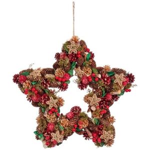 Three Kings Star 45cm Decorative Wreath Hanging Home Christmas Door Wreath Three Kings Star 45cm Decorative Wreath Hanging Home Christmas Door Wreath