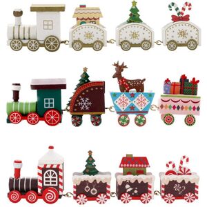 Sodial 3x(Christmas Desktop Decoration Christmas Wooden Train Festive Ornament1856 Sodial 3x(Christmas Desktop Decoration Christmas Wooden Train Festive Ornament1856
