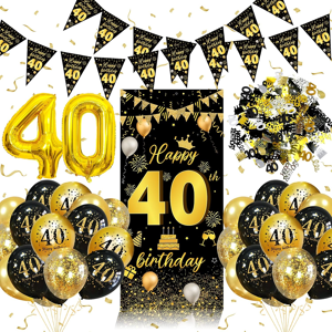 Does Not Apply 40th Birthday Decorations For Women, Black Gold 40th Birthday Decoration Men, 40 Does Not Apply 40th Birthday Decorations For Women, Black Gold 40th Birthday Decoration Men, 40