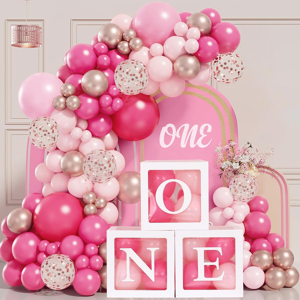 Does Not Apply 1st Birthday Decorations For Girls - 3pcs One Balloon Boxes And 104pcs Pink Ball Does Not Apply 1st Birthday Decorations For Girls - 3pcs One Balloon Boxes And 104pcs Pink Ball