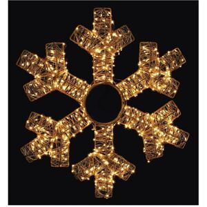 Christmas Crackers 45 Cm Led Gold Starburst Snowflake Warm White Indoors & Outdoors Xmas Decoration Christmas Crackers 45 Cm Led Gold Starburst Snowflake Warm White Indoors & Outdoors Xmas Decoration