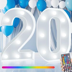 Light Up Numbers, 34 Colors Marquee Number Lights Sign Color Changing For 20th B Light Up Numbers, 34 Colors Marquee Number Lights Sign Color Changing For 20th B