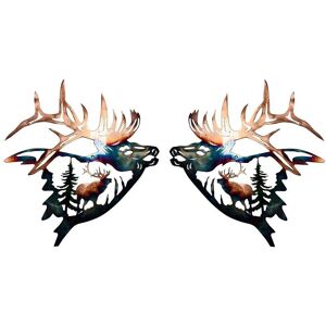 Sodial 2x(Rustic Metal Wall Art Decor Cabin Hunting Decor Deer Hanging Hobbyists2017 Sodial 2x(Rustic Metal Wall Art Decor Cabin Hunting Decor Deer Hanging Hobbyists2017