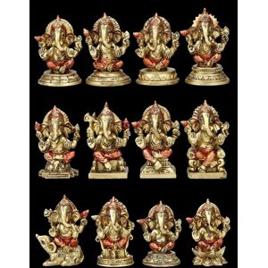 Figuren Shop Gmbh Ganesha Figures - Set Of 12 Gods Decorative Figure Fantasy Mythology Figuren Shop Gmbh Ganesha Figures - Set Of 12 Gods Decorative Figure Fantasy Mythology