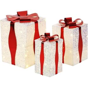 Taylor Set Of 3 LED Tall Light Up Festive Xmas Gift Parcel Box - Christmas Decoration Taylor Set Of 3 LED Tall Light Up Festive Xmas Gift Parcel Box - Christmas Decoration