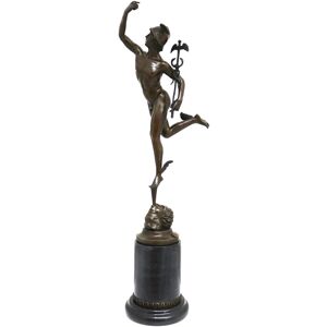 Aubaho Bronze Sculpture Hermes Mercury Figure After Giambologna Antique Style Replica Aubaho Bronze Sculpture Hermes Mercury Figure After Giambologna Antique Style Replica