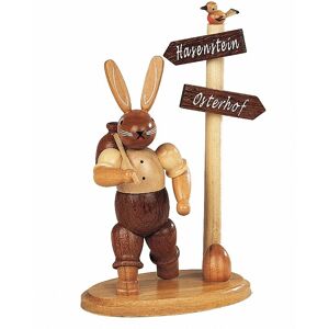 Müller Easter Bunny, Male, Hiker At Signpost, Height 11 Cm / 4 Inch, Ori.. Mu 42186 New Müller Easter Bunny, Male, Hiker At Signpost, Height 11 Cm / 4 Inch, Ori.. Mu 42186 New