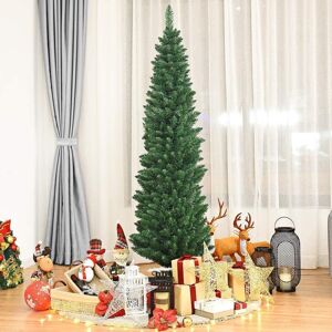 Shatchi Green Christmas Tree Slim Pencil Artificial Bushy Pine Xmas Home Decoration 8ft Shatchi Green Christmas Tree Slim Pencil Artificial Bushy Pine Xmas Home Decoration 8ft