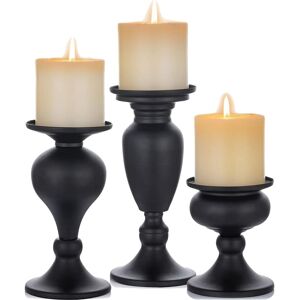 Sziqiqi Set Of 3 Metal Pillar Candle Holders, Candle Stand For Pillar Candles, Sziqiqi Set Of 3 Metal Pillar Candle Holders, Candle Stand For Pillar Candles,