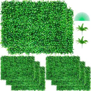 Vevor Artificial Boxwood Panel Boxwood Hedge Wall Panel Diy 24" X 16" 8pcs Decor Fence Vevor Artificial Boxwood Panel Boxwood Hedge Wall Panel Diy 24" X 16" 8pcs Decor Fence