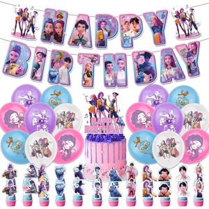 Does Not Apply Birthday Party Decorations K-Pop’s Dem-Ons H_hunters Party Supplies Include Happ Does Not Apply Birthday Party Decorations K-Pop’s Dem-Ons H_hunters Party Supplies Include Happ
