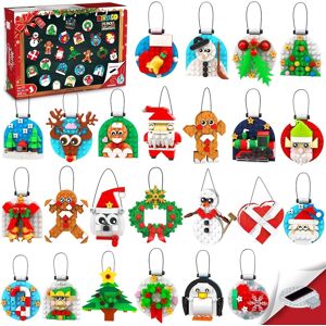 Hiweego 24 Packs Christmas Ornaments Building Set - 2 In 1 Hanging Or Fridge Magnets Ch Hiweego 24 Packs Christmas Ornaments Building Set - 2 In 1 Hanging Or Fridge Magnets Ch