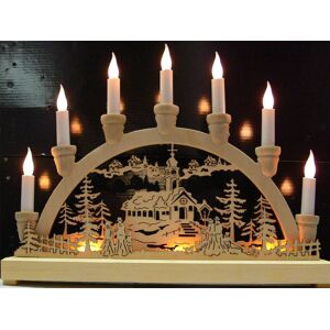 The Christmas Workshop Christmas Wooden Candle Bridge 10 Led Warm White Light Window Decoration Gift The Christmas Workshop Christmas Wooden Candle Bridge 10 Led Warm White Light Window Decoration Gift