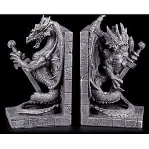 Figuren Shop Gmbh Dragon Bookends Set - Knowledge Guardians - Fantasy Gothic Decor Figuren Shop Gmbh Dragon Bookends Set - Knowledge Guardians - Fantasy Gothic Decor