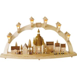 Richard Glässer Seiffen German Candle Arch Frauenkirche Dresden, Length 80 Cm / 32 Inch, .. Rg 01006 New Richard Glässer Seiffen German Candle Arch Frauenkirche Dresden, Length 80 Cm / 32 Inch, .. Rg 01006 New