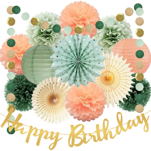 Does Not Apply Sage Green And Peach Birthday Decorations - Olive Tissue Paper Pom Poms, Paper L Does Not Apply Sage Green And Peach Birthday Decorations - Olive Tissue Paper Pom Poms, Paper L