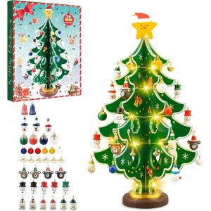 Dalugo Advent Calendar 2025, 24 Days Countdown Advent Calendar Wooden Christmas Tree W Dalugo Advent Calendar 2025, 24 Days Countdown Advent Calendar Wooden Christmas Tree W