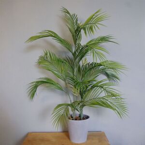 Leaf 90cm Artificial Palm Tree Potted In Decorative Planter Leaf 90cm Artificial Palm Tree Potted In Decorative Planter