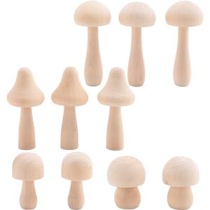Sodial 4x(10 Pieces Big Sizes Unfinished Wooden Mushroom Unpainted Wooden Mushroom7007 Sodial 4x(10 Pieces Big Sizes Unfinished Wooden Mushroom Unpainted Wooden Mushroom7007