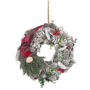 Vfm E-Store Christmas Wreath Decoration 37cm X 37cm Green X 1 Vfm E-Store Christmas Wreath Decoration 37cm X 37cm Green X 1