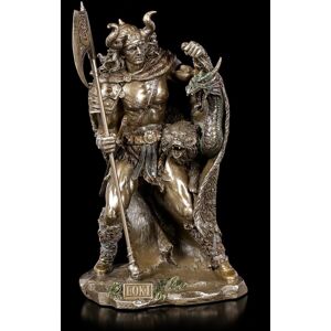 Loki Figure With Dragon - Nordic God Viking Statue Veronese Deco Loki Figure With Dragon - Nordic God Viking Statue Veronese Deco