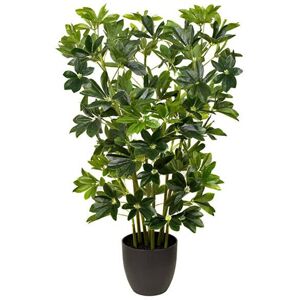 Greenbrokers Artificial Schefflera Umbrella Plant In Black Pot 95cm/3ft Greenbrokers Artificial Schefflera Umbrella Plant In Black Pot 95cm/3ft