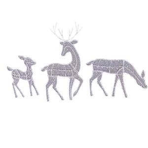 Sodial Christmas Deer Decoration Outdoor With Light Deer Family, 3-Piece Set5117 Sodial Christmas Deer Decoration Outdoor With Light Deer Family, 3-Piece Set5117