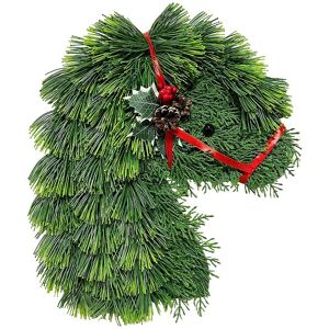 Sodial 2x(Horse Head Wreath For Front Door, With Red Ribbon Decor M6i4)1356 Sodial 2x(Horse Head Wreath For Front Door, With Red Ribbon Decor M6i4)1356