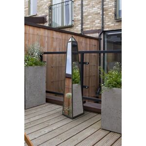 The Obelisk Black Framed Edge Garden Mirrored Ornament - 47x10x10" 120x25x25cm The Obelisk Black Framed Edge Garden Mirrored Ornament - 47x10x10" 120x25x25cm