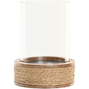Candleholder Home Esprit Brown Natural Crystal Rope Mango Wood Candleholder Home Esprit Brown Natural Crystal Rope Mango Wood