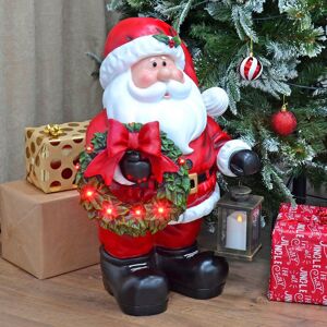 Light Up Santa With Lantern & Wreath Mr Crimbo Resin Christmas Ornament Led 25" Light Up Santa With Lantern & Wreath Mr Crimbo Resin Christmas Ornament Led 25"