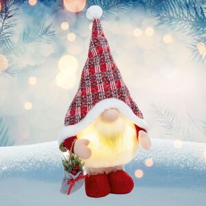 Premier Red Light Up Christmas Gonk Holding Pouch Festive Standing Plush Decoration 50cm Premier Red Light Up Christmas Gonk Holding Pouch Festive Standing Plush Decoration 50cm